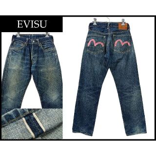 EVISU エヴィスドンナ 刺繍 ピンクカモメ ハート W28