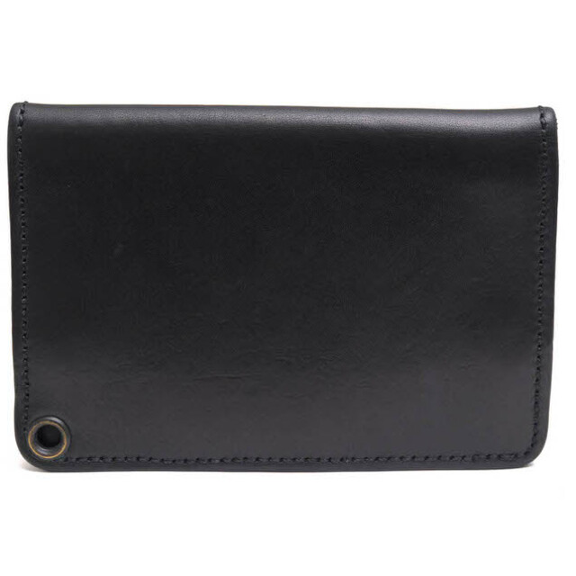 ポーター 吉田カバン／PORTER 財布 ウォレット メンズ 男性 男性用レザー 革 本革 ブラック 黒 19RA-0608 SHORT  LEATHER WALLET トラッカーウォレット 小銭入れあり 二つ折り