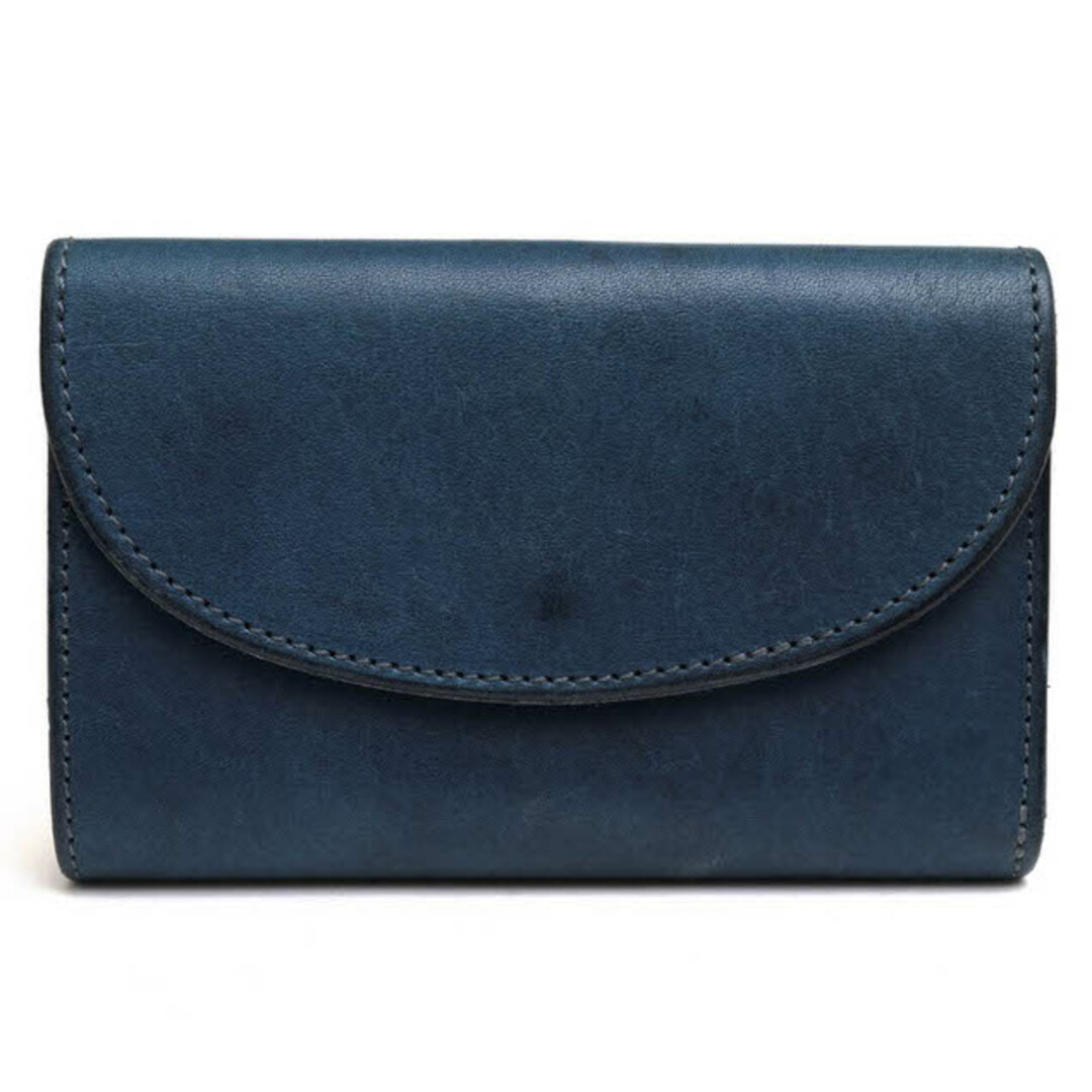 リアクト／RE.ACT 財布 ウォレット メンズ 男性 男性用レザー 革 本革 ブルー 青  Solid Indigo Three Fold Wallet 小銭入れあり 三つ折り