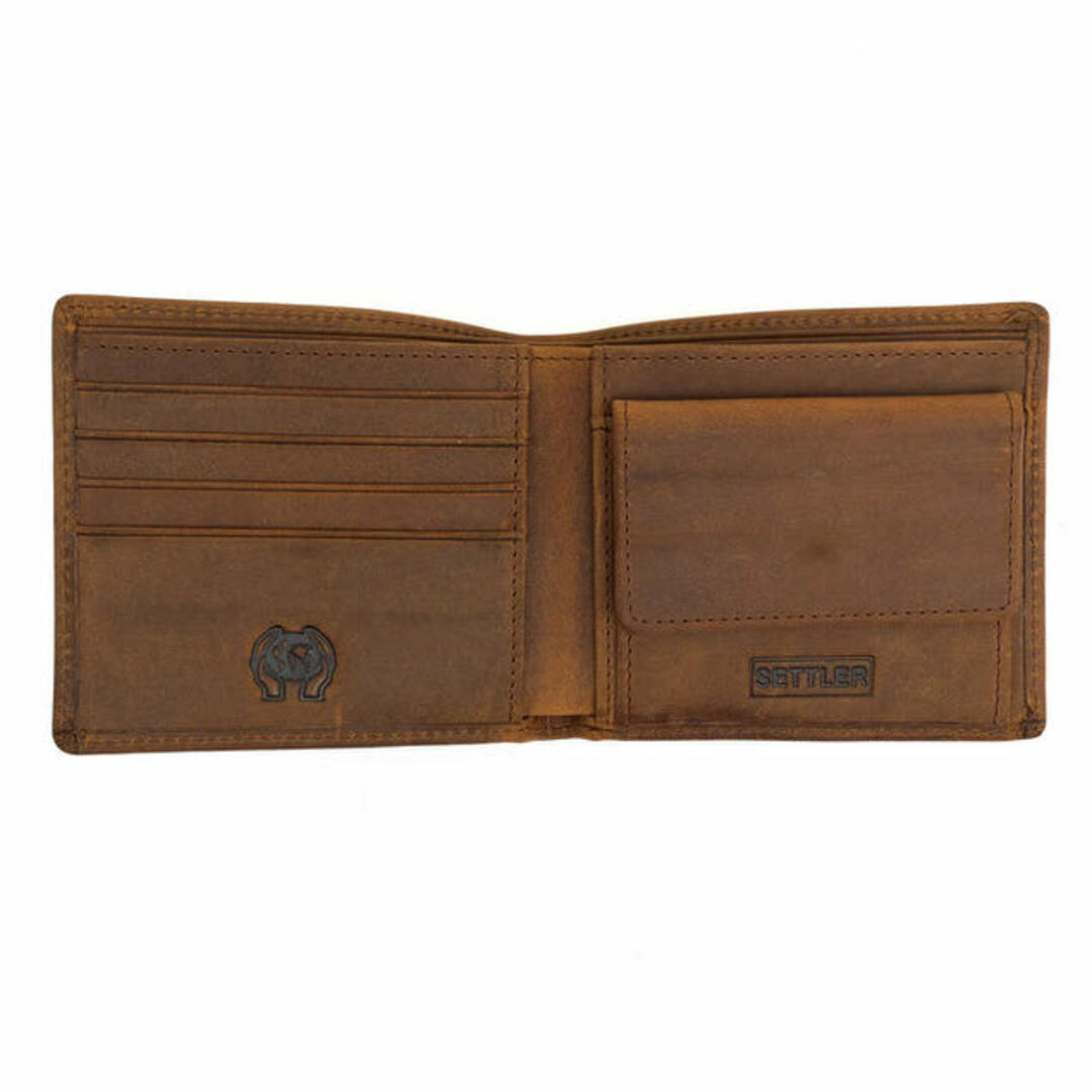 セトラー/SETTLER 財布 ウォレット メンズ 男性 男性用レザー 革 本革 ブラウン 茶 OW1563 COIN WALLET 小銭入れあり 二つ折り