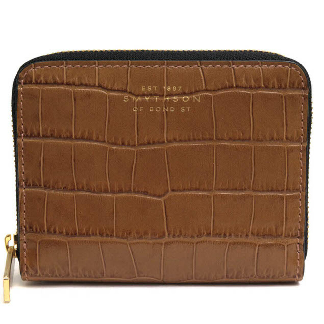 スマイソン／SMYTHSON 財布 ウォレット メンズ 男性 男性用レザー 革 本革 ブラウン 茶 1027703 Small Zip Around  Purse in Mara ユニセックス ラウンドジップ ラウンドファスナー クロコ型押し 小銭入れあり | フリマアプリ ラクマ