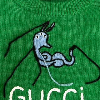 Gucci - GUCCI ニット セーター L グリーン ユニセックス 美品 h-j606