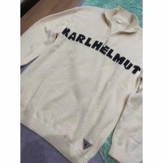 カールヘルム(Karl Helmut)のholmes様専用　カールヘルム　ハーフjipコットンセーター　M(ニット/セーター)