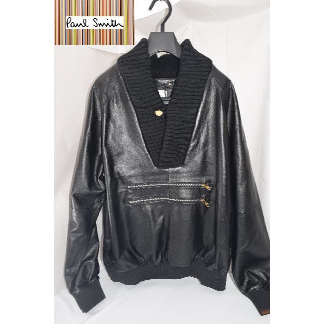 Paul Smith - 新品☆Paul Smith ラムレザー ブルゾン 羊革☆ブラック☆Lサイズ