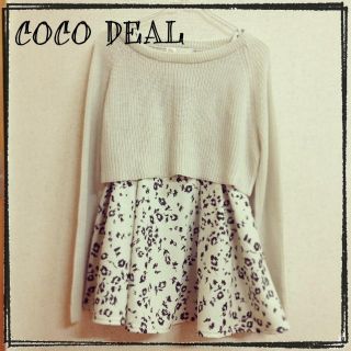 ココディール(COCO DEAL)の♡COCODEAL ヒョウ柄OPセット♡(ミニワンピース)