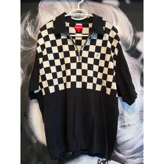 シュプリーム(Supreme)のSupreme Checkerboard Zip Polo "Black"(ポロシャツ)