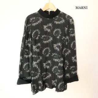 MARNI マルニ ゴブラン織り ボタニカル トップス グレー サイズ38