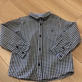 プチバトー(PETIT BATEAU)のプチバトー　ギンガムチェック　シャツ　5ans 110cm(ブラウス)