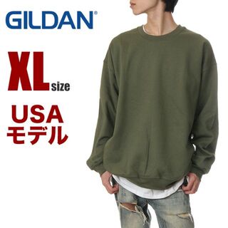 GILDAN - 【新品】ギルダン トレーナー XL メンズ カーキ スウェット 無地 裏起毛
