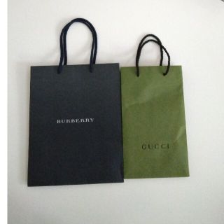 バーバリー(BURBERRY)のバーバリーとグッチのショップバッグ(紙袋)(ショップ袋)