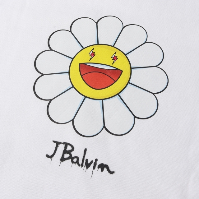 J・Balvin ジェイ バルヴィン パーカー 村上隆 Kaikai Kiki カイカイ キキ フラワースウェットパーカー Blanco Large Flower Hoodie 20AW ホワイト 白 XL トップス プルオーバー 長袖【メンズ】 4