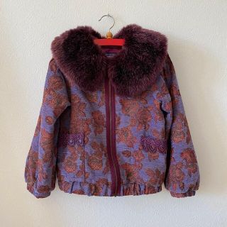 アナスイミニ(ANNA SUI mini)のアナスイミニ　130 ブルゾン　ジャケット　コード　上着　ファー　ケイトスペード(ジャケット/上着)