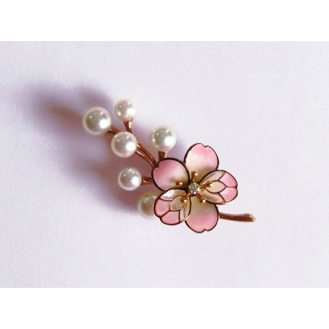 MIKIMOTO - 【今だけ特価!!】ミキモト アコヤパール 桜ブローチ♪新品