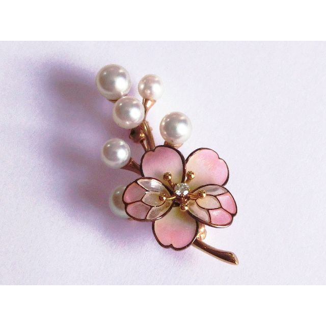 MIKIMOTO - 【今だけ特価!!】ミキモト アコヤパール 桜ブローチ♪新品