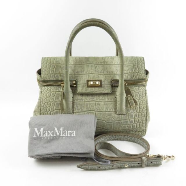 Max Mara - マックスマーラ マルゴー 2wayバッグ クロコ AU885Cの通販