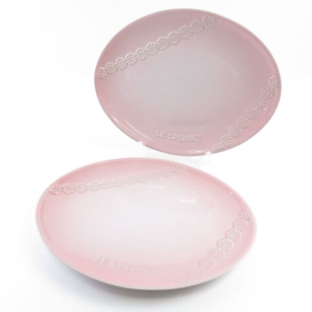 LE CREUSET ルクルーゼ レースレリーフ オーバル皿 2枚 プレート