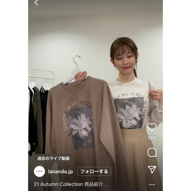 LAVANDA サークルメッセージ ロンT レディースのトップス(Tシャツ(長袖/七分))の商品写真