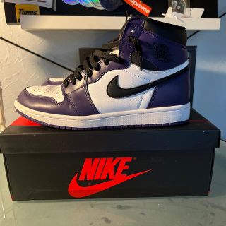 ナイキ(NIKE)のair Jordan 1 retro high og コートパープル(スニーカー)