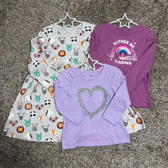 GAP Kids(ギャップキッズ)のロングTシャツ　ワンピース　GAP KIDS　子供　キッズ キッズ/ベビー/マタニティのキッズ服女の子用(90cm~)(Tシャツ/カットソー)の商品写真