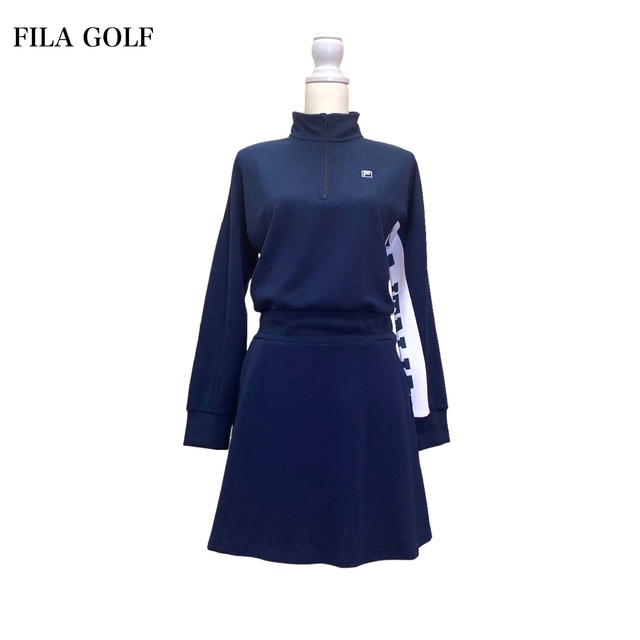 美品 FILA GOLF フィラゴルフ ゴルフウェア ワンピース ネイビー M