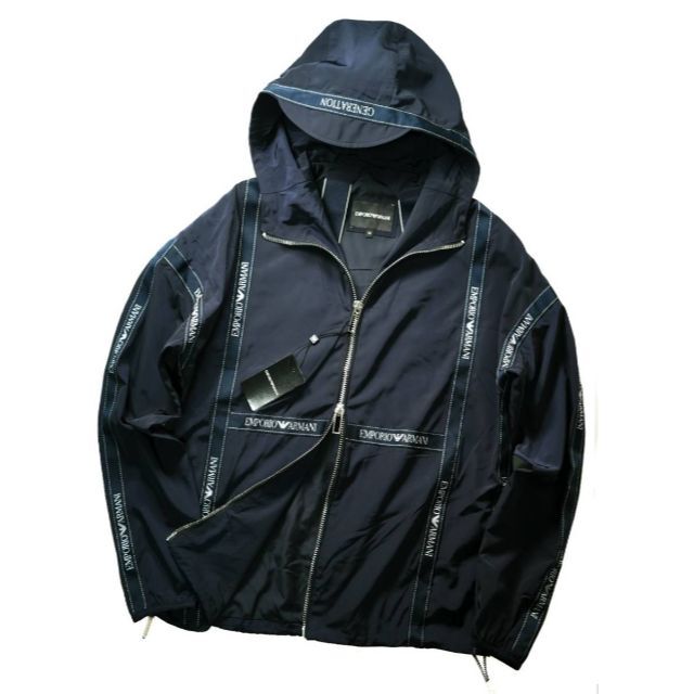 新品 EMPORIO ARMANI エンポリオアルマーニ ロゴラインブルゾン46-