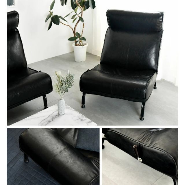 【上品なヴィンテージ】無段階リクライニング ソファー 一人用 レバー式 1P インテリア/住まい/日用品の椅子/チェア(ロッキングチェア)の商品写真