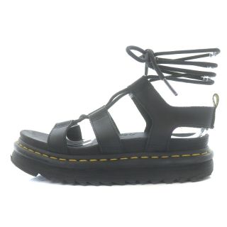 ドクターマーチン(Dr.Martens)のDR.MARTENS NARTILLA サンダル レースアップ 厚底 24 黒(サンダル)