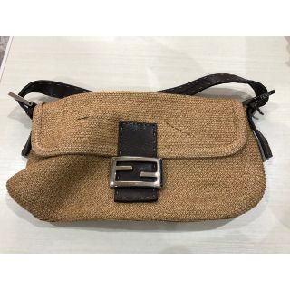 フェンディ(FENDI)の【sati様専用】FENDI マンマバケット セレリア ストロー ステッチ (ショルダーバッグ)