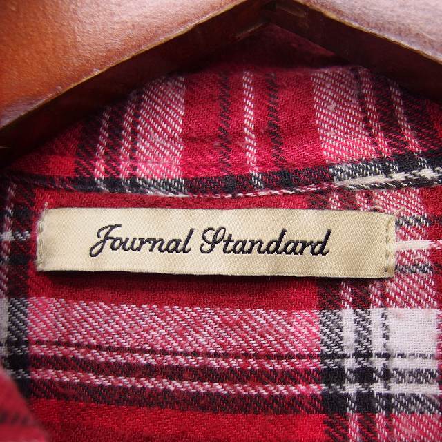 JOURNAL STANDARD(ジャーナルスタンダード)のジャーナルスタンダード シャツ ステンカラー コットン 綿 チェック 長袖 L メンズのトップス(シャツ)の商品写真