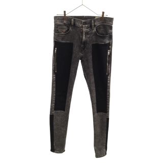 ディーゼル(DIESEL)のDIESEL ディーゼル D-AMNY-BK-SP 00SXS4 0890T テーパード ストレッチ スキニー ジップ デニムパンツ ブラック(デニム/ジーンズ)