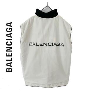 BALENCIAGA バレンシアガ リバーシブル ボア フリース ベスト ロゴ