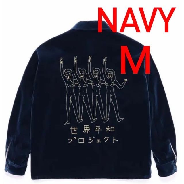 WACKO MARIA VELOUR VIETNAM JACKET  ネイビー