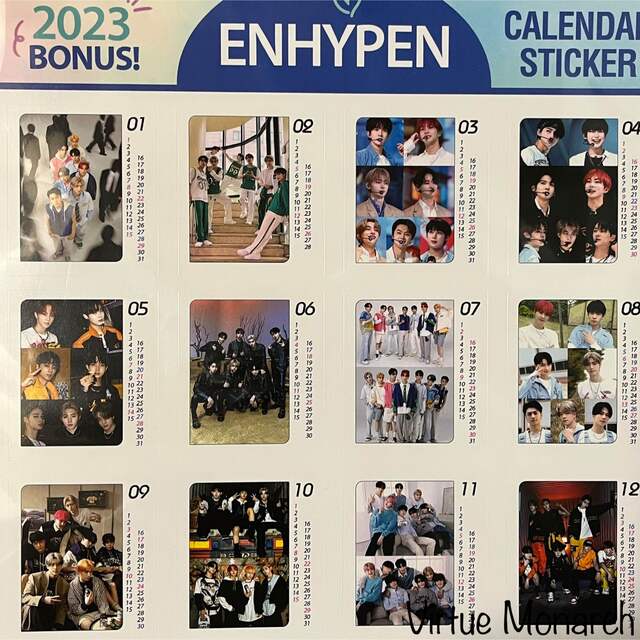 ENHYPEN(エンハイプン)の2023年ENHYPEN　エンハイプンビック壁掛けカレンダー　エンハイフン エンタメ/ホビーのタレントグッズ(ミュージシャン)の商品写真