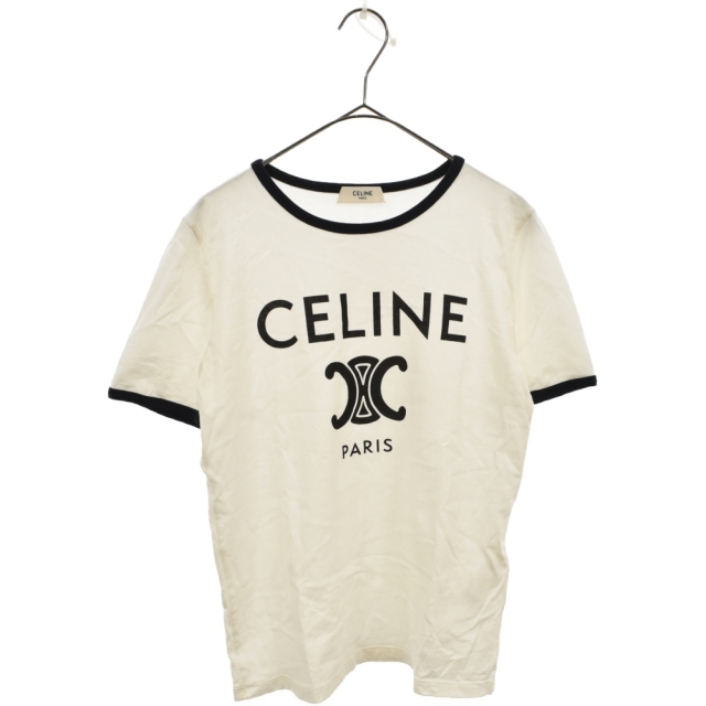 CELINE セリーヌ 22SS トリオンフロゴプリントクルーネック半袖Tシャツ 2X872671Q ホワイト レディース