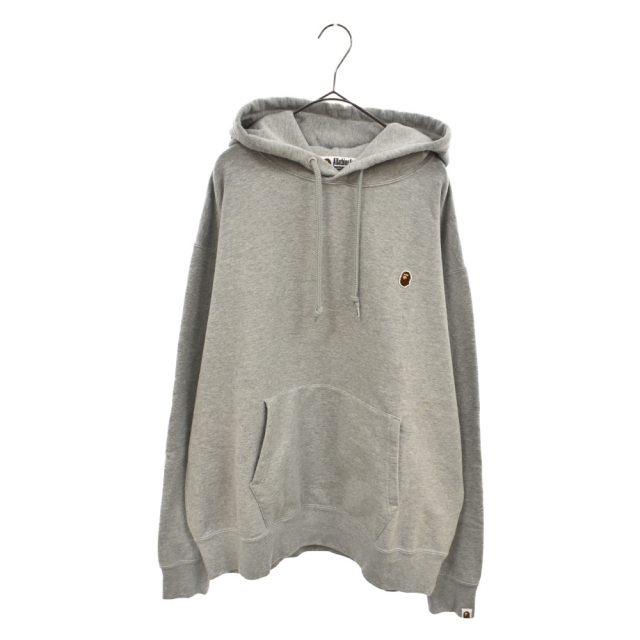 A BATHING APE アベイシングエイプ APE HEAD ONE POINT RELAXED FIT HOODIE 001PPI301014M サルワッペンワンポイントスウェットプルオーバーパーカー リラックスフィットフーディのサムネイル