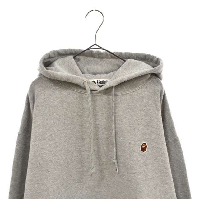 A BATHING APE(アベイシングエイプ)のA BATHING APE アベイシングエイプ APE HEAD ONE POINT RELAXED FIT HOODIE 001PPI301014M サルワッペンワンポイントスウェットプルオーバーパーカー リラックスフィットフーディ メンズのトップス(パーカー)の商品写真