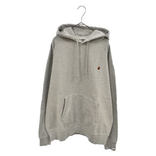 アベイシングエイプ(A BATHING APE)のA BATHING APE アベイシングエイプ APE HEAD ONE POINT RELAXED FIT HOODIE 001PPI301014M サルワッペンワンポイントスウェットプルオーバーパーカー リラックスフィットフーディ(パーカー)