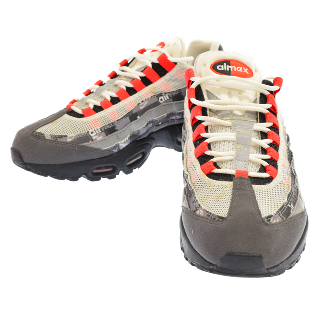 NIKE ナイキ ×atmos AIR MAX 95 PRNT WE LOVE NIKE アトモス エアマックス95 ローカット スニーカー グレー/レッド AQ0925-002 US1030センチワイズ