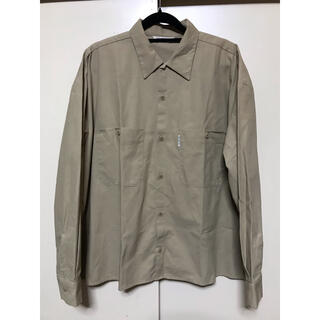 クーティー(COOTIE)のCOOTIE Work Shirt M ベージュ　ワークシャツ(シャツ)