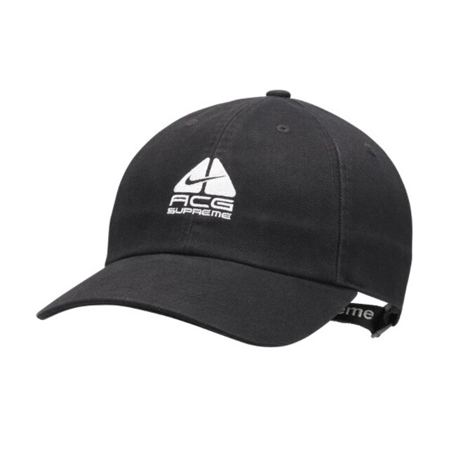 帽子acg  × supreme　6panel cap BLK　新品未使用