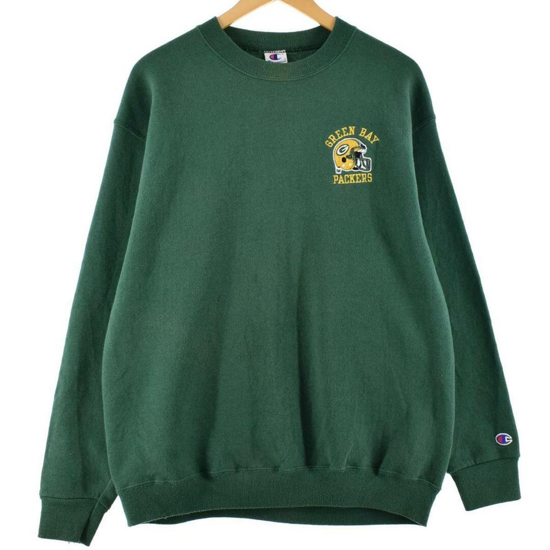 90年代 チャンピオン Champion NFL GREEN BAY PACKERS グリーンベイパッカーズ スウェットシャツ トレーナー USA製 メンズL ヴィンテージ /eaa289100