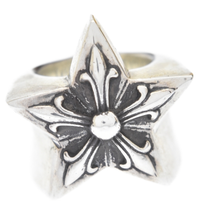 Chrome Hearts(クロムハーツ)のCHROME HEARTS クロムハーツ LARGE STAR RING ラージスターリング 17号 シルバー メンズのアクセサリー(リング(指輪))の商品写真