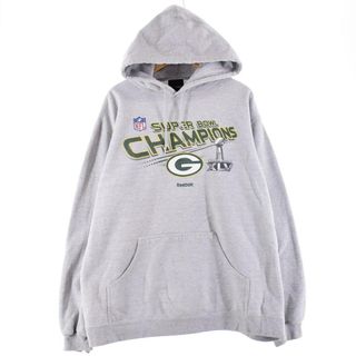 リーボック(Reebok)の古着 リーボック Reebok NFL GREEN BAY PACKERS グリーンベイパッカーズ スウェットプルオーバーパーカー メンズXL /eaa289225(スウェット)