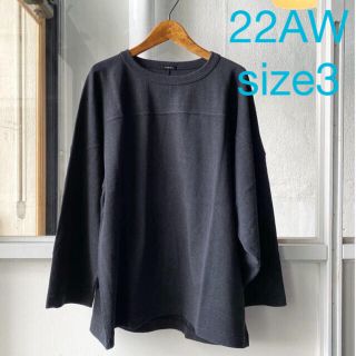 COMOLI - COMOLI 22aw フットボールT フェードブラック サイズ3