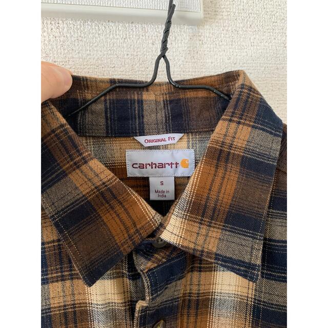 【Carhartt】【チェックシャツ】ワンポイントロゴ　S