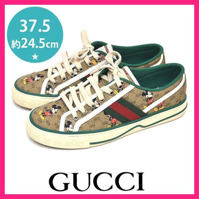 【超特価sale開催!】 Gucci - ほぼ新品♪グッチ 定価8.8万 ミッキー GG スニーカー 37.5(約24.5 スニーカー