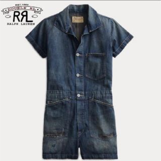 ダブルアールエル(RRL)のRRL Women's Cotton-Linen Romper 2 L(オールインワン)