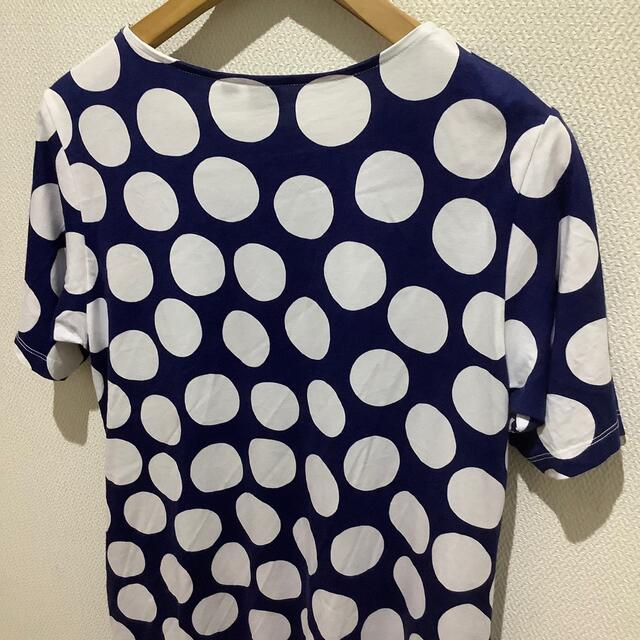 marimekko(マリメッコ)のUNIQLO マリメッコ　コラボワンピース　サイズM ドット　ブルー系　ユニクロ レディースのワンピース(ひざ丈ワンピース)の商品写真