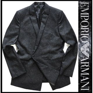 エンポリオアルマーニ(Emporio Armani)の新品 エンポリオアルマーニ 秋冬/シルク混ウールグレンチェックダブルジャケット(テーラードジャケット)