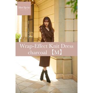 ハーリップトゥ(Her lip to)のHLT Wrap-Effect Knit Dress【店舗クリーニング済み】(ひざ丈ワンピース)